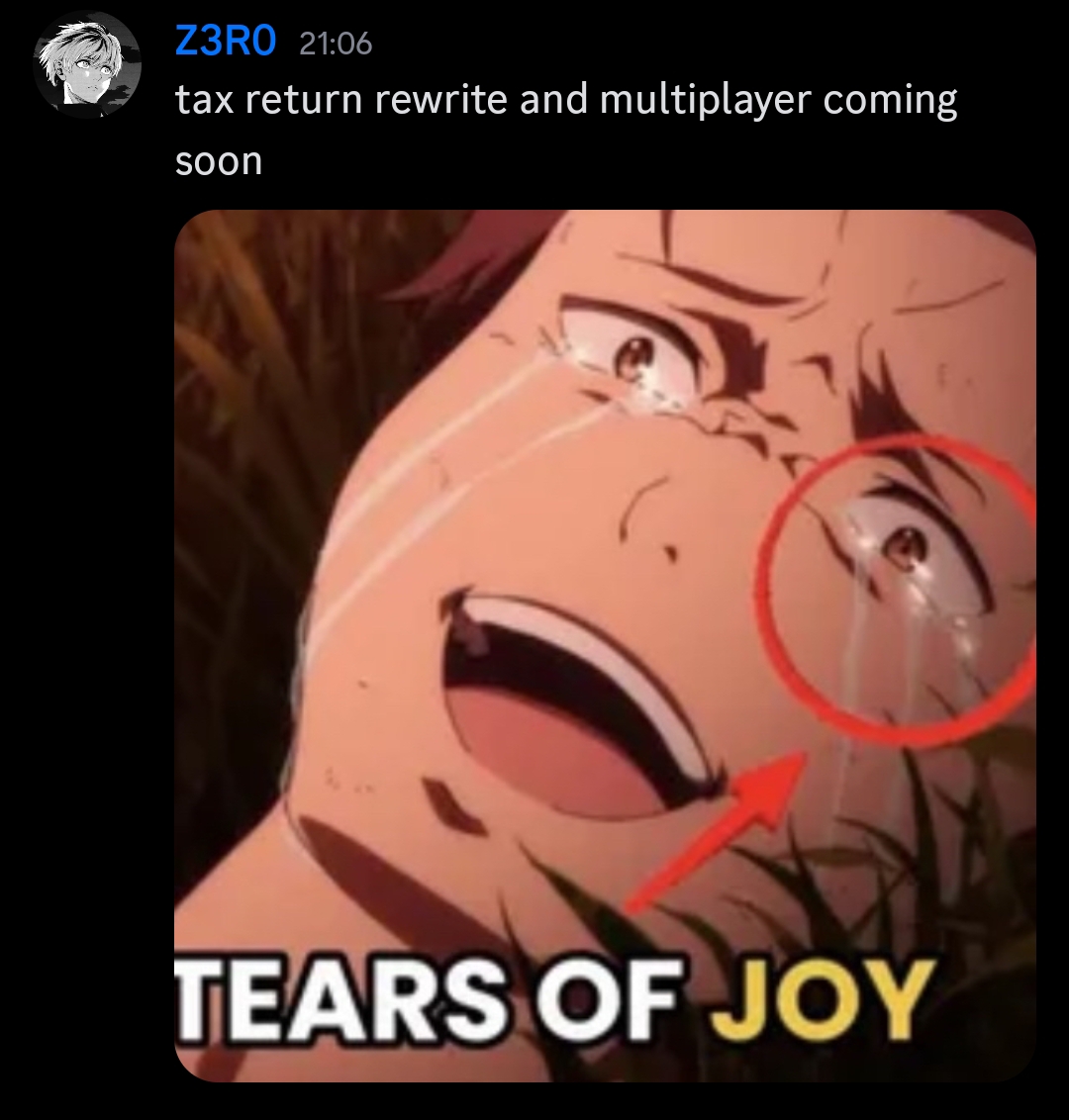 Tax Return Announcement